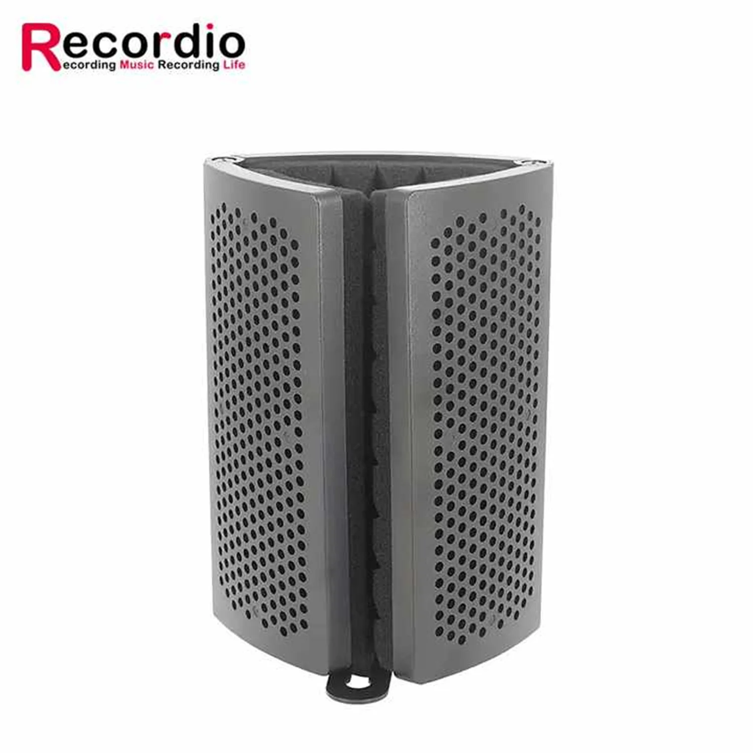 GAZ-300P درع عزل قابل للطي ومرشح انعكاس درع الميكروفون مع حامل ميكروفون ملولب 3/8 بوصة و5/8 بوصة لاستوديو التسجيل