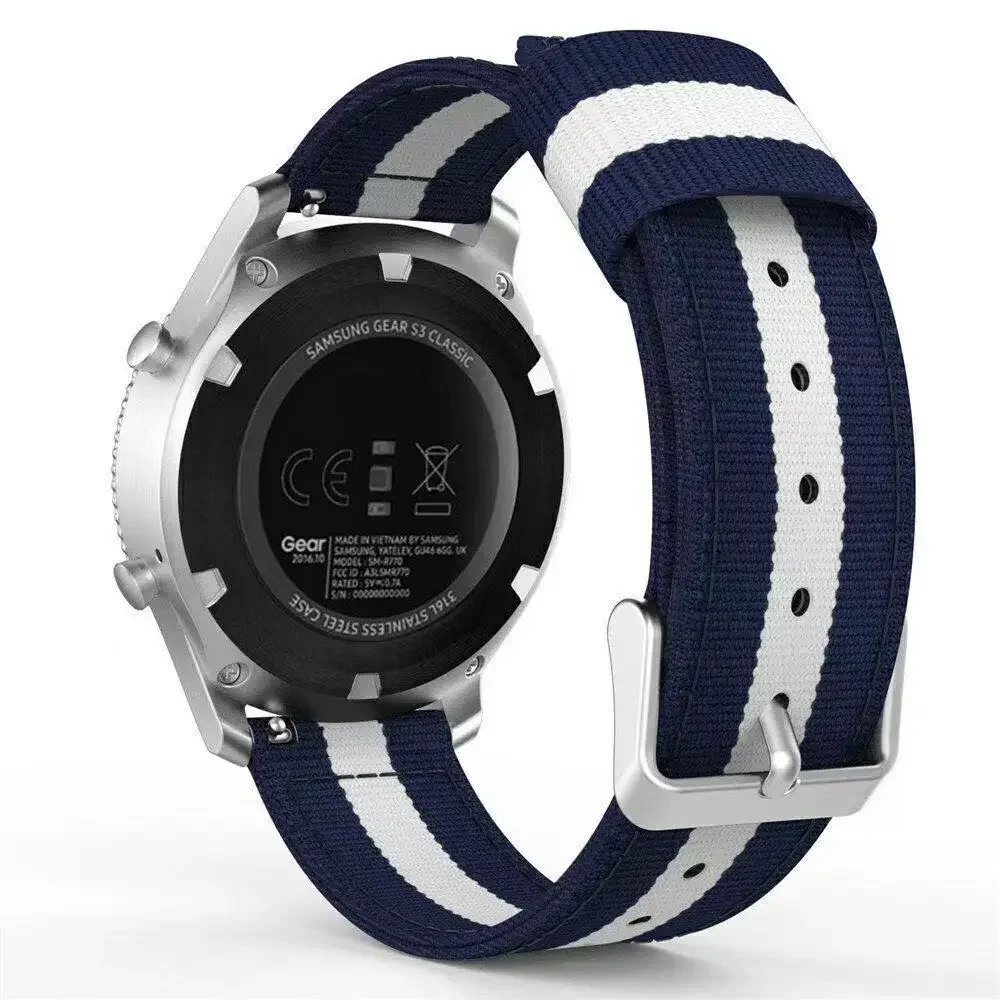 Pulseira de nylon macio para samsung galaxy watch 3 46mm/active 2/huawei watch gt2/amazfit gtr pulseira confortável para 22mm 20mm