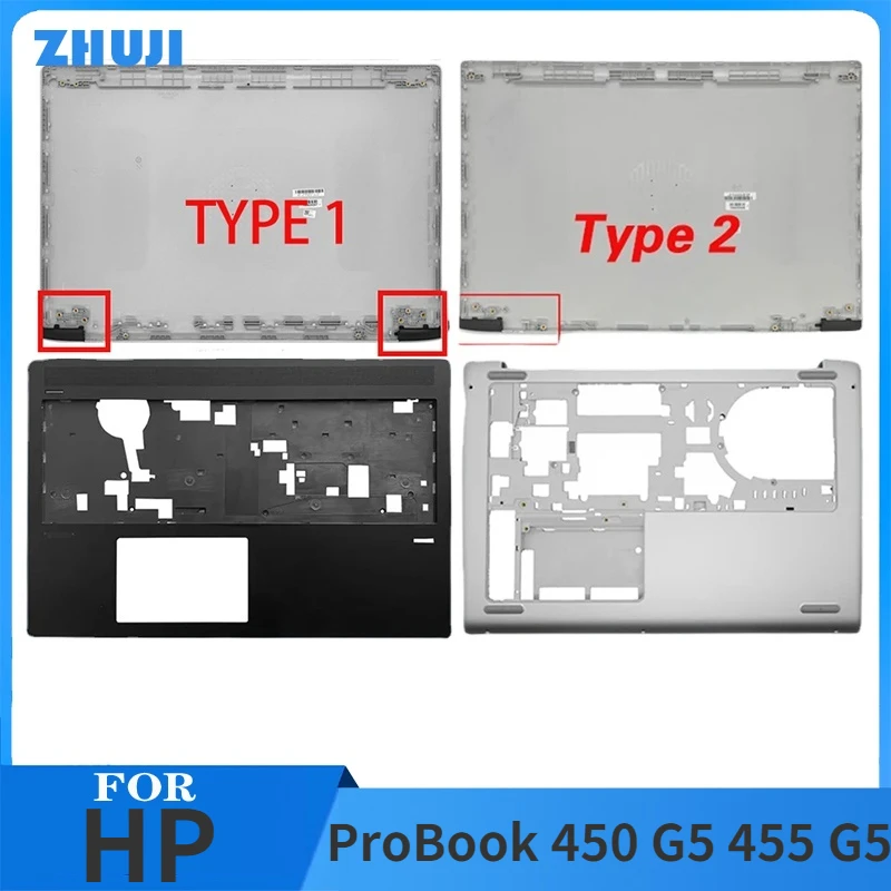 

New LCD Back Cover For HP ProBook 450 G5 455 G5 Laptop Front Bezel/Palmrest/Bottom Case Top Case Lower Cover Housing Case