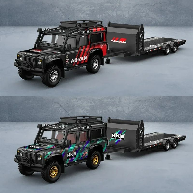 Time Micro 1:64 Land Rover Defender ADVAN / HKS limited999 Modellino di auto pressofuso