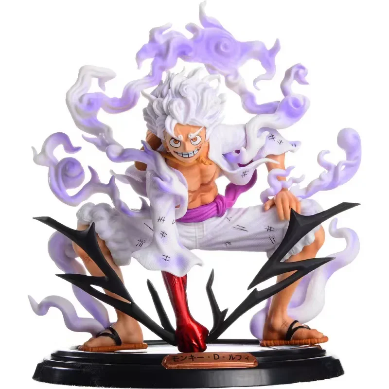NEW 19cm One Piece Luffy Gear 5 Anime Figure Sun God Nikka PVC Action Figurine Statue Collectible Model Doll Toys Children Gifts