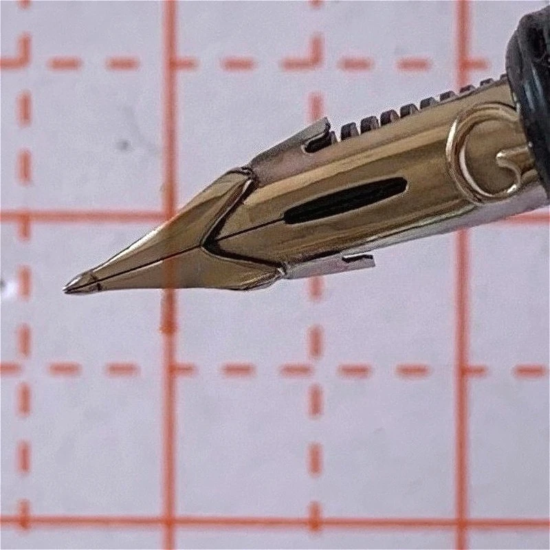 

BALAOYE Soft Elastic Long Knife Research Double-layer Pen Nib Black Premium Wooden 1.0mm Stacked Calligraphy Practice Pen Tip