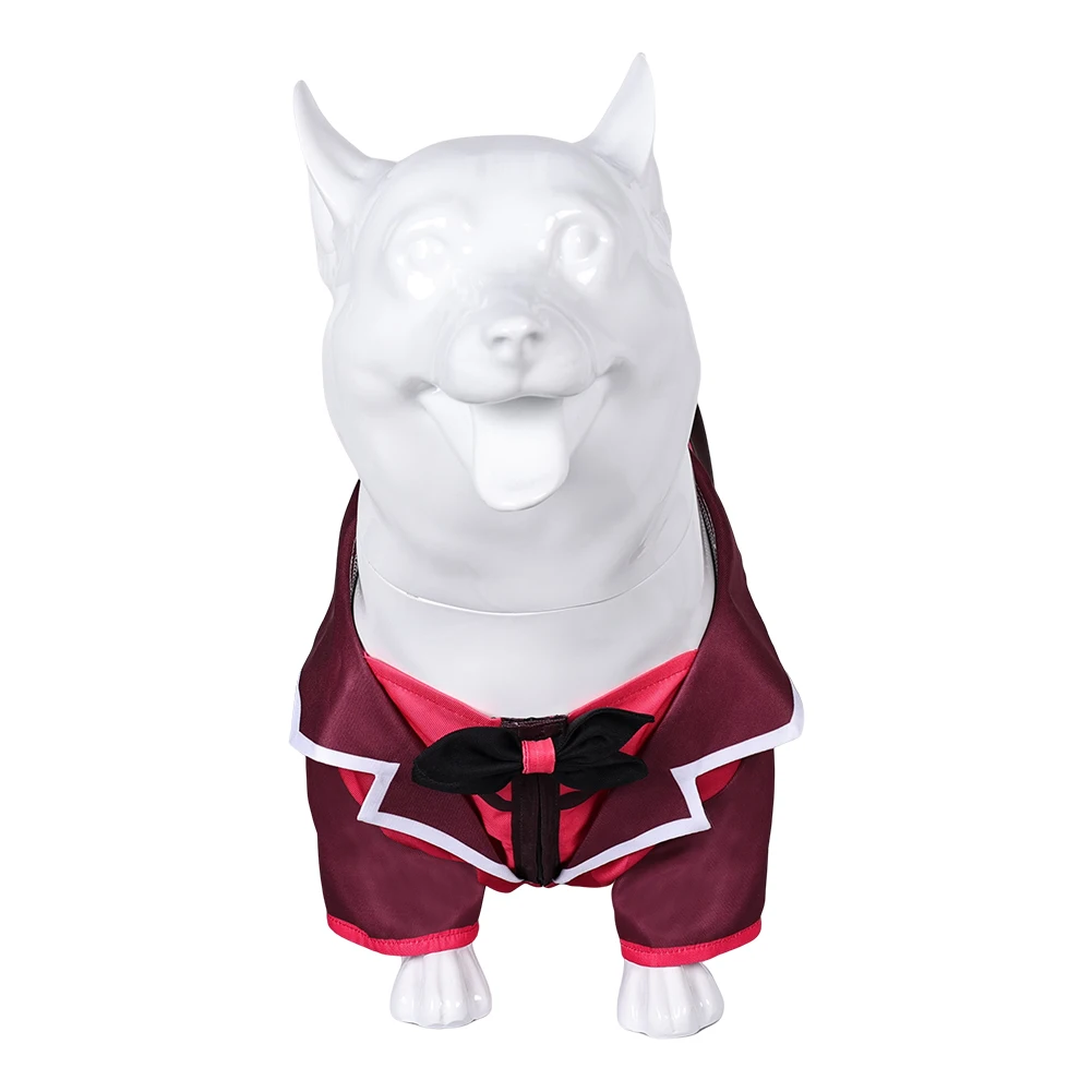 Alastor-ropa de perro para mascotas, disfraz de Anime de dibujos animados para Hotel, abrigo, trajes de fiesta de Carnaval de Halloween, traje de capa de Roleplay