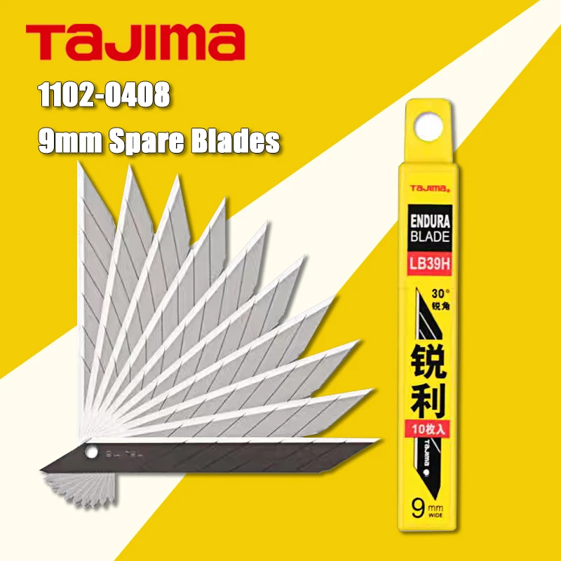 TAJIMA LB39H 9mm 30° Replacement Blades for A-Type Utility Knife LC320B / 1102-0408, Original Spare Parts
