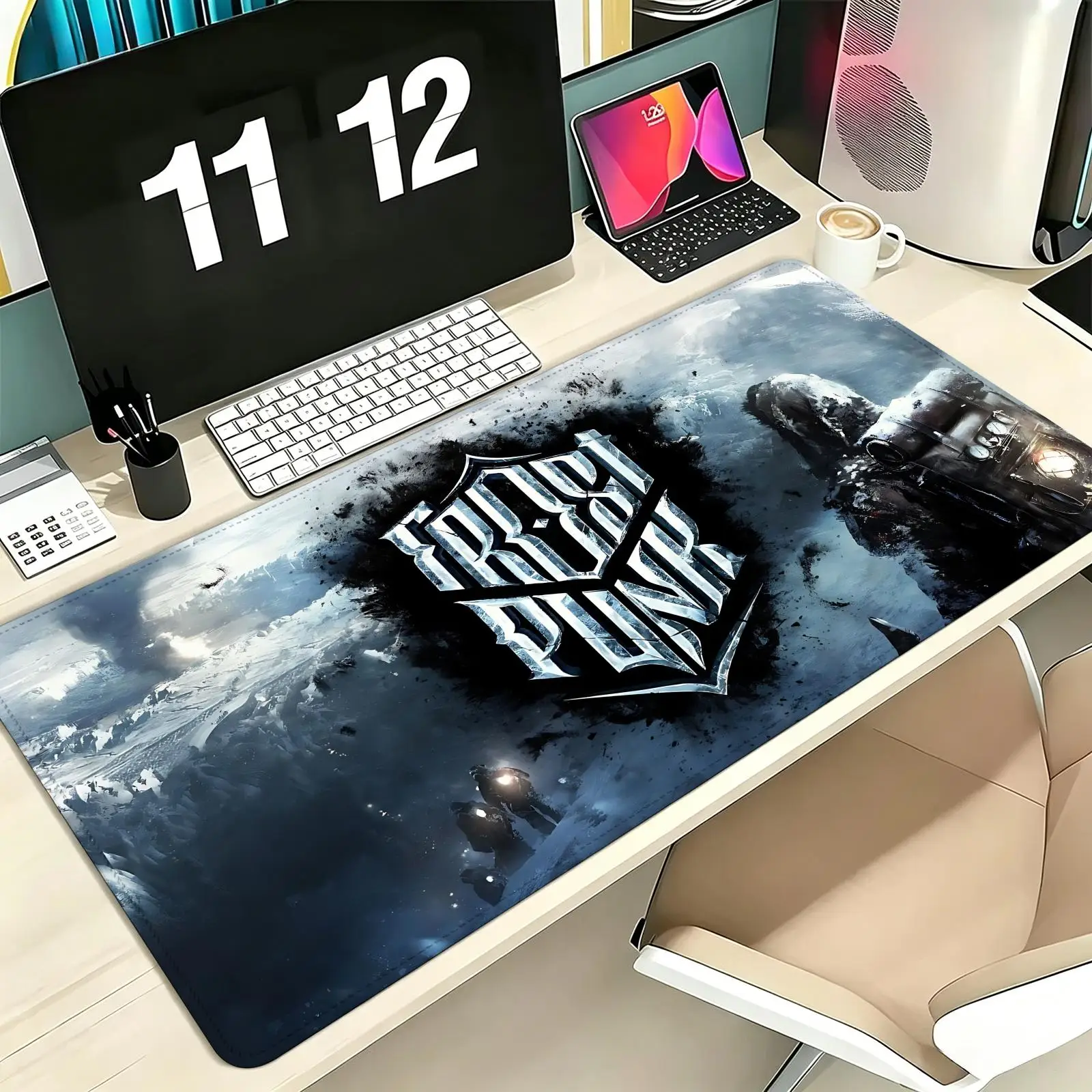 Mouse Pad Pro E-Sports XXL Gaming Mousepad Extra Large Non-Slip Stitched Edge Keyboard Laptop Desk Mat For PC Gamer Frostpunk 2