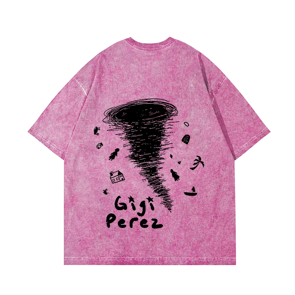 

Хлопковая футболка Gigi Perez Twister Merch с круглым вырезом и короткими рукавами, футболки с рисунком, повседневная мужская/женская уличная повседневная футболка