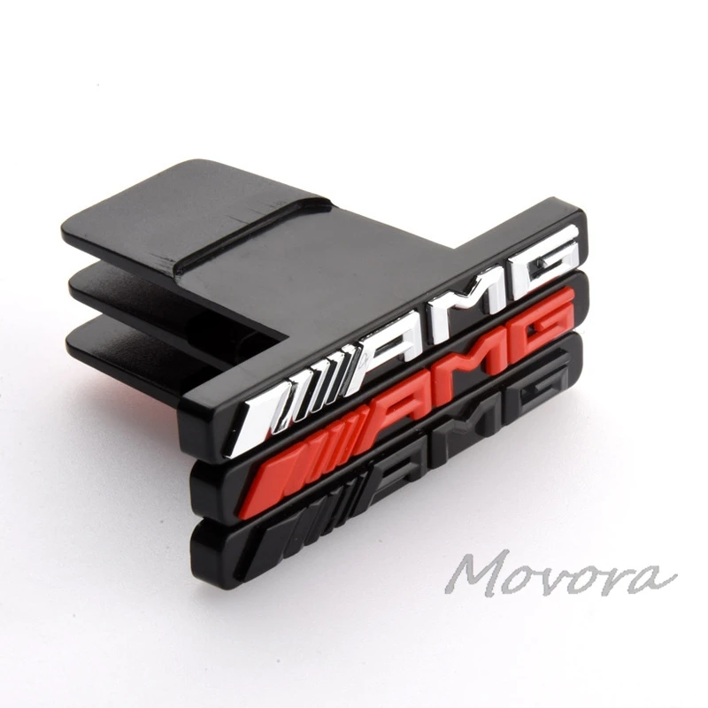 3D AMG Logo Emblem Car Front Grille Badge Car Styling For Mercedes Benz AMG W124 W168 W169 W176 W177 W202 W203 W204 W205 W210 view 3