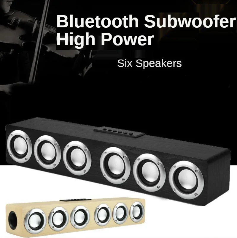 Subwoofer wysokiej mocy bezprzewodowe głośniki komputerowe Bluetooth drewniany głośnik Subwoofer U dysk/karta TF odtwarzaj duży głośnik Box Audio