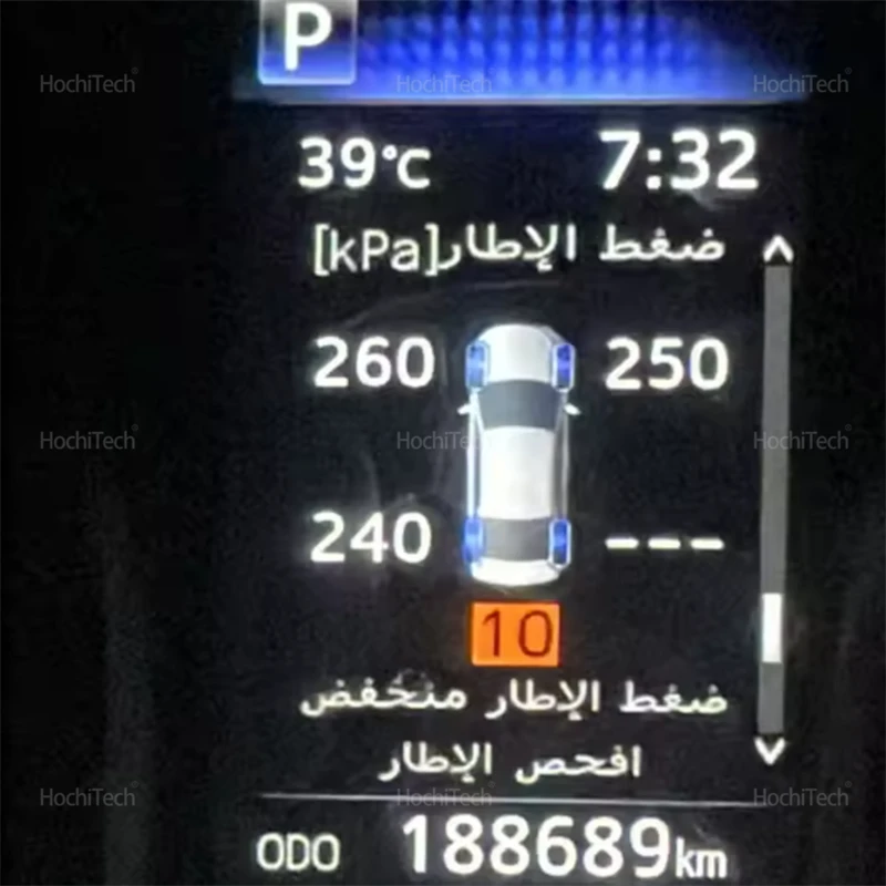 Picture 5: TPMS Tire Tyre Pressure Monitoring System LCD Dash Board Display Auto Security Alarm for Toyota Corolla 2019-2022 2023 2024