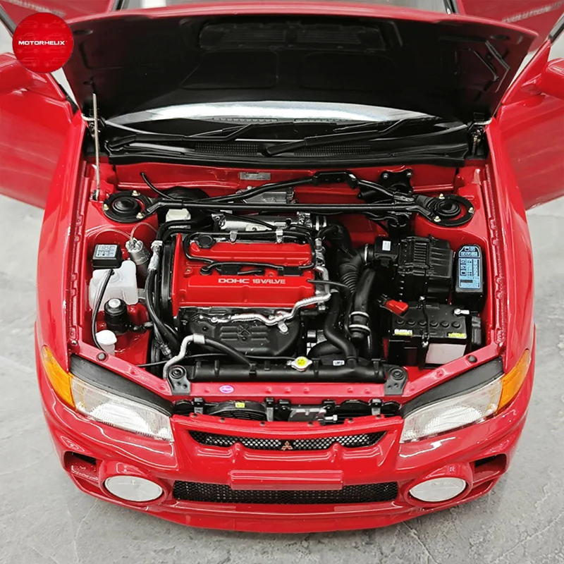Neues Mh Mitsubishi Evo Iv im Maßstab 1:18, Simulationslegierung, Druckguss-Miniatur-Automodell, Sammlerstück, individuelles Spielzeug, Geschenk