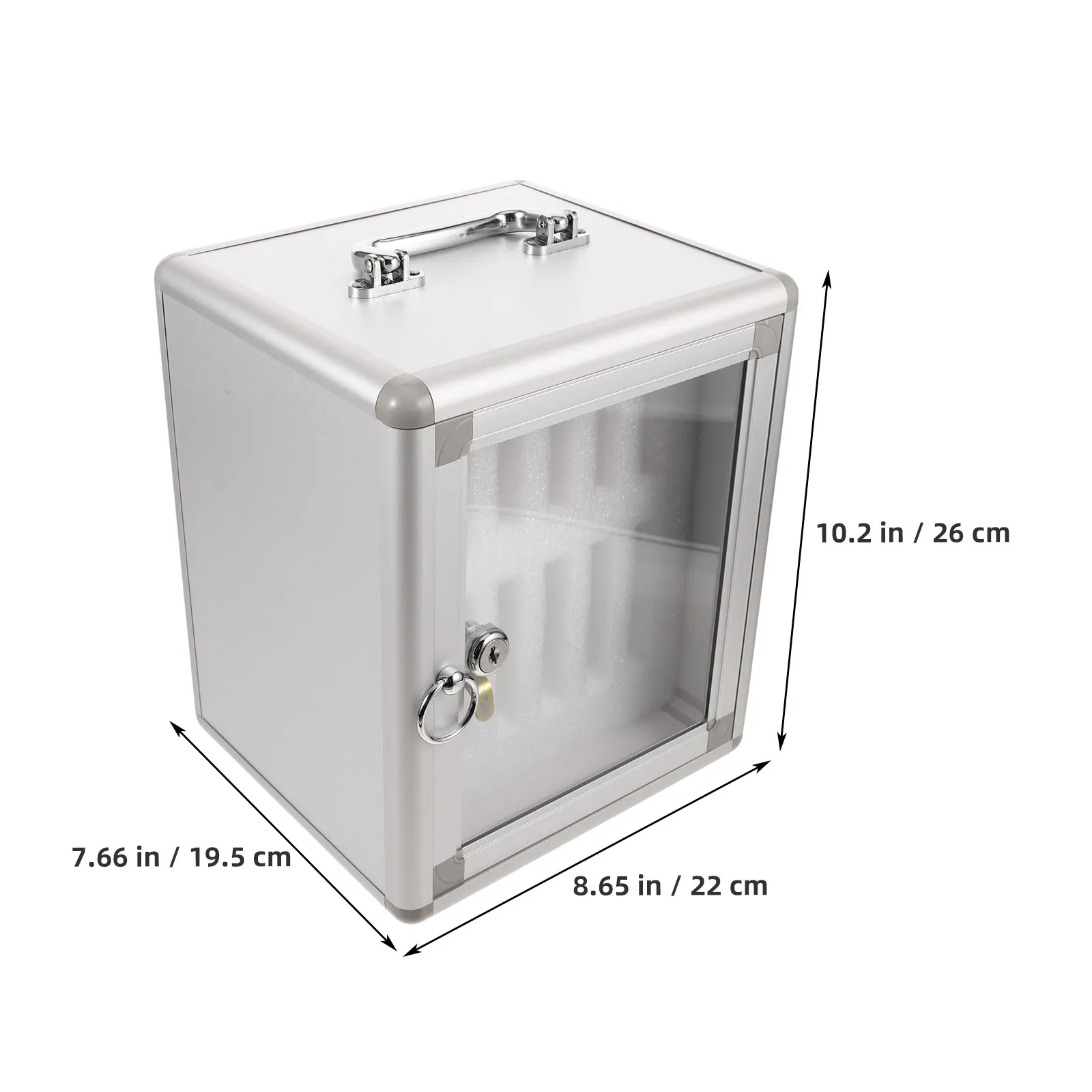 Cell Phone Storage Cabinet Wall Mounted Lockable Aluminum Alloy Phone Organizer Box for Classroom Office Factory Dormitory Multi