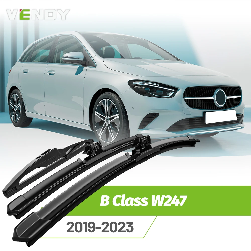 Front & Rear Wiper Blades Set For Mercedes-Benz B Class W247 2019-2023 Windshield Windscreen Window Rain Brushes 26"+19"+12"
