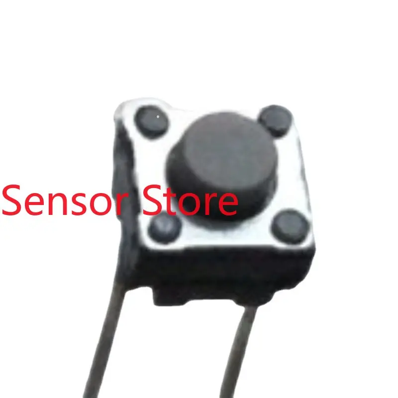 

10PCS Touch Switch Plug-in 2-pin 6*6*5 Key Microswitch Square Gray.