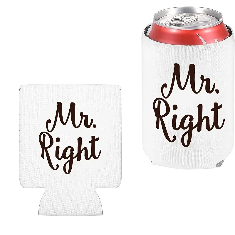 2pcs/set Mrs. always right can bottle covers, wedding decorations, creative wedding gifts, fun Bridal Shower Party Supplies Favo