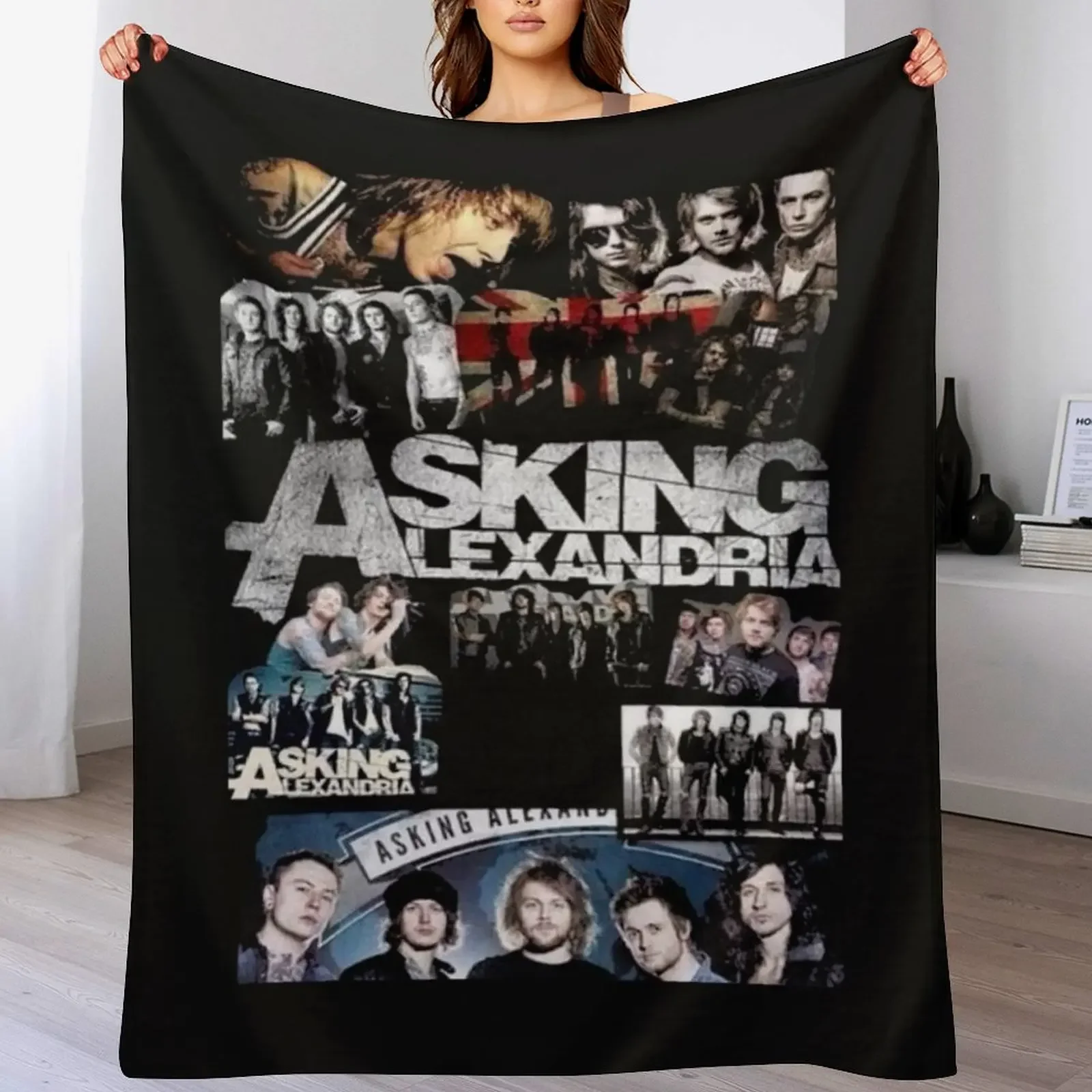 

2 For Sale asking alexandria Throw Blanket decorative Single funny gift Luxury St Blankets
