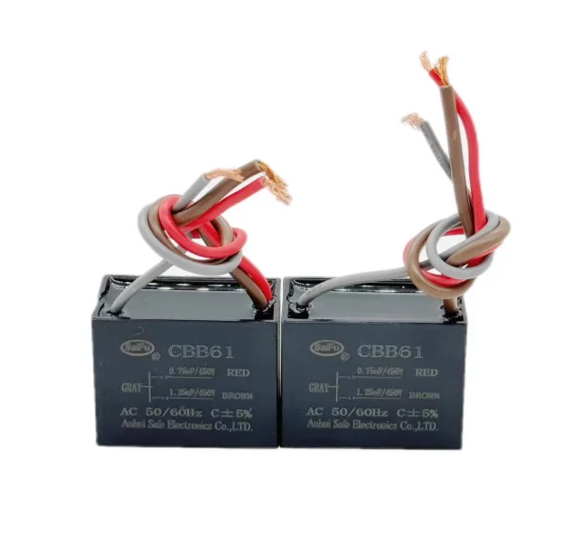 

CBB61 0.75UF/1.25UF 450V three wires Capacitor