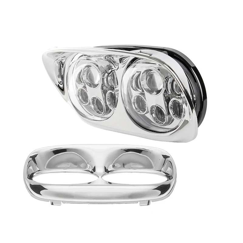 

RTS High quality 5.75" Motorcycle Modified Headlight LED Double Headlight Lamp for Road Gliding