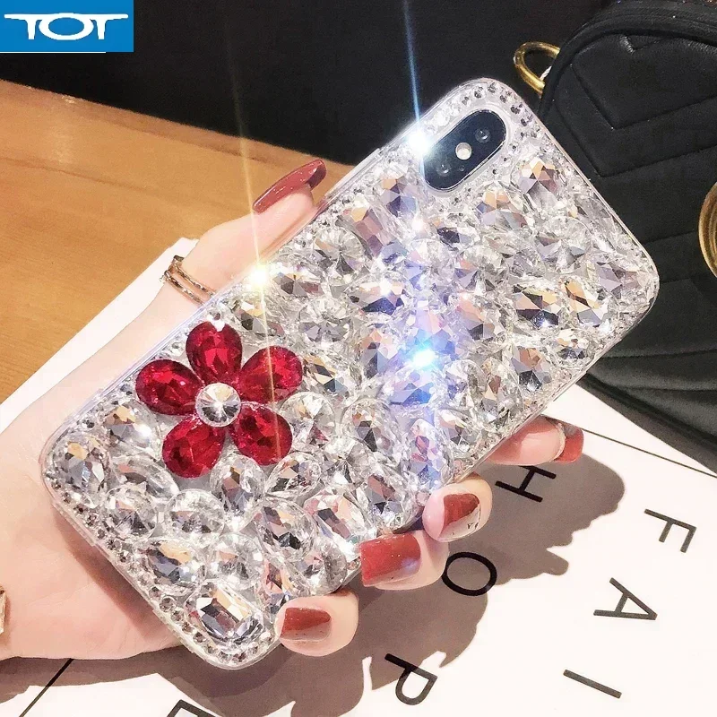 

Crystal Rhinestone Phone Case For Xiaomi Redmi Note 13 Pro Plus 5G Note 12pro Plus 12s 13C Telefon Funda Coque