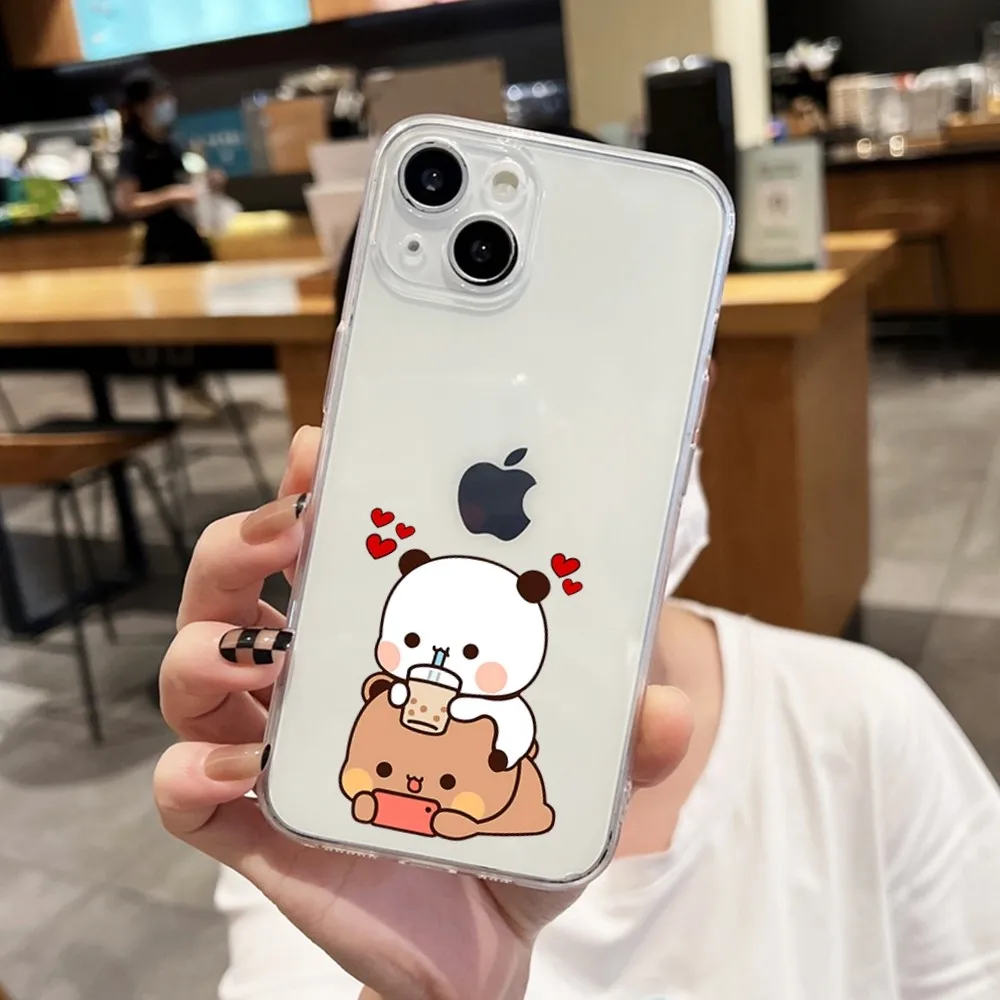 BUBU-DUDU جراب هاتف آيفون 15 11 13 14 برو ماكس 7 8 زائد X Xr Xs ماكس 16pro 12 غطاء شفاف صغير #2
