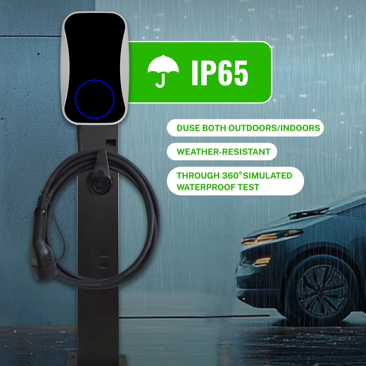 Novo Carregador de EV Montado na Parede Certificado CE de 22kW 32A com Proteção IP65 e Garantia de 2 Anos para Uso Doméstico e Externo