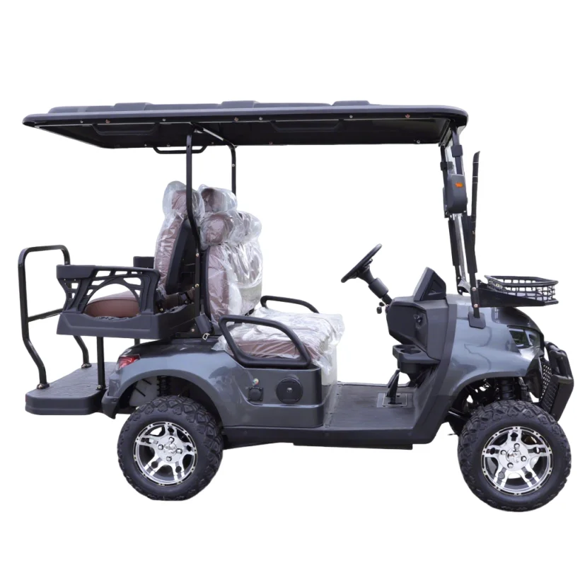 Super Luxury 6 Seater Electric Golf Cart CE Certified Folding Utility Vehicle for Club Resort Tourist Transport