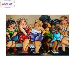 3D Diy Diamond Painting Fat girl full round/square Cross Stitch Kits Diamond 5d art crystal Mosaic Embroidery Painting picture