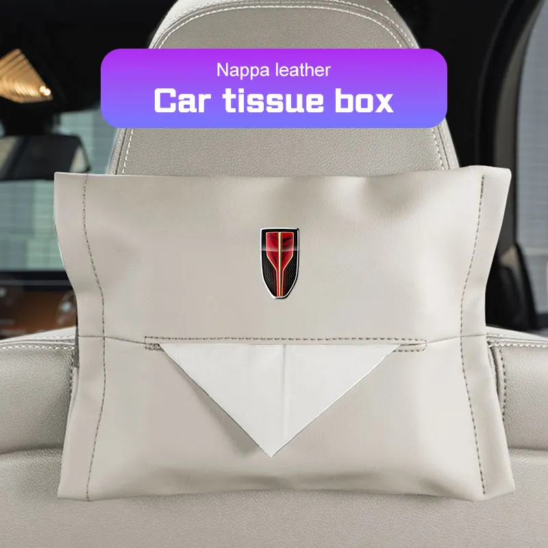 Для hongqi H9 HS5 HS7 H7 HS9 H5 HS3 EHS9 E-HS3 E-QM5 H9 Автомобильная кожаная сумка для салфеток на спинку сиденья, бумажный органайзер для салфеток