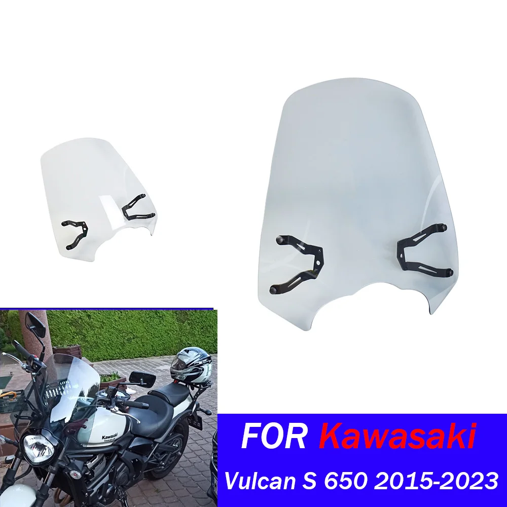 

Motorcycle Windshield Windscreen For Kawasaki Vulcan S 650 2015-2023 Model Air Wind Deflectors Front Screen Accessories