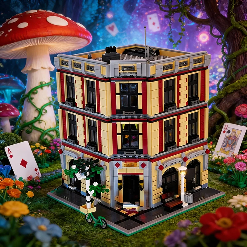 4547 PCS Building Brick Modular Wine and Flower Shop MOC Customize Modular Building Block Popular Model DIY Assembly Toy Gift