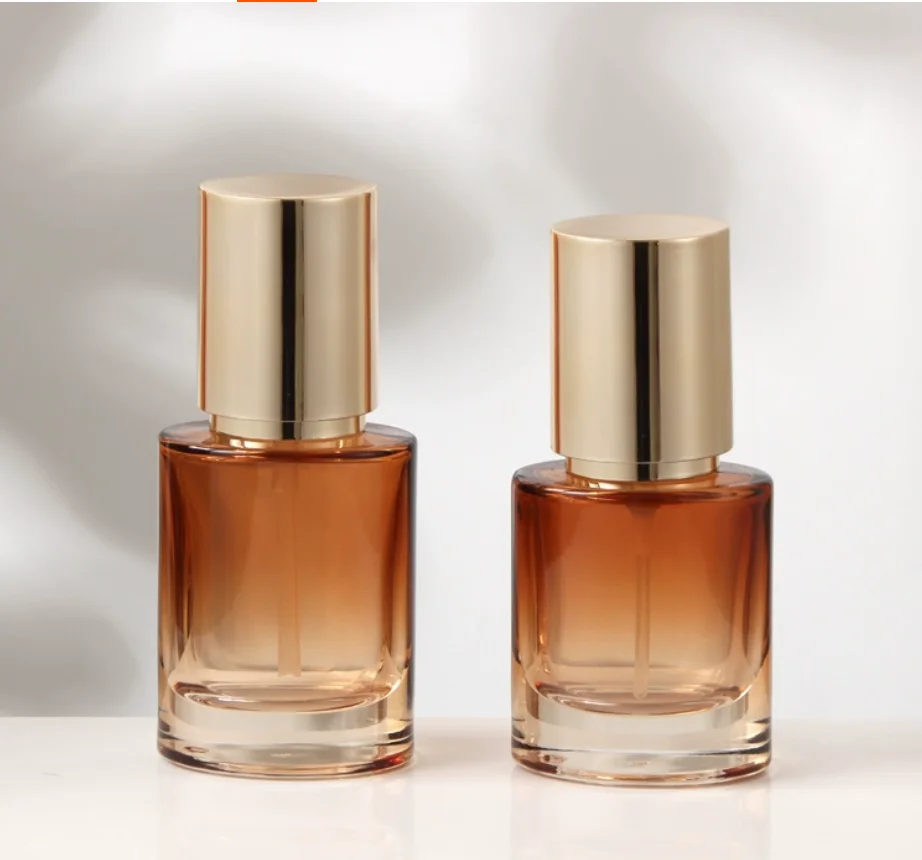 30ml-120ml オーバル型ガラスボトル モイスチャーエッセンス セラム/ローション/エマルジョン/ファンデーション/化粧水 化粧品容器