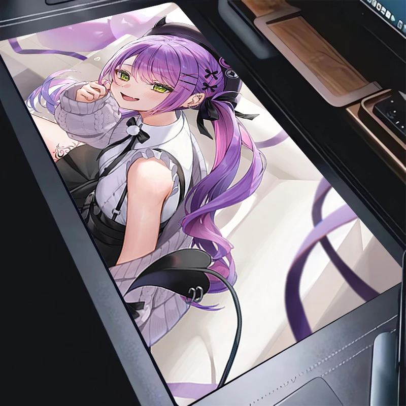 Mouse Pad Anime Cat Gamer Keyboard Pad Laptop Hololive Tokoyami Towa Desk Mouse Mat PC Kawaii Girl Gaming Accessories Mousepad - Image 4