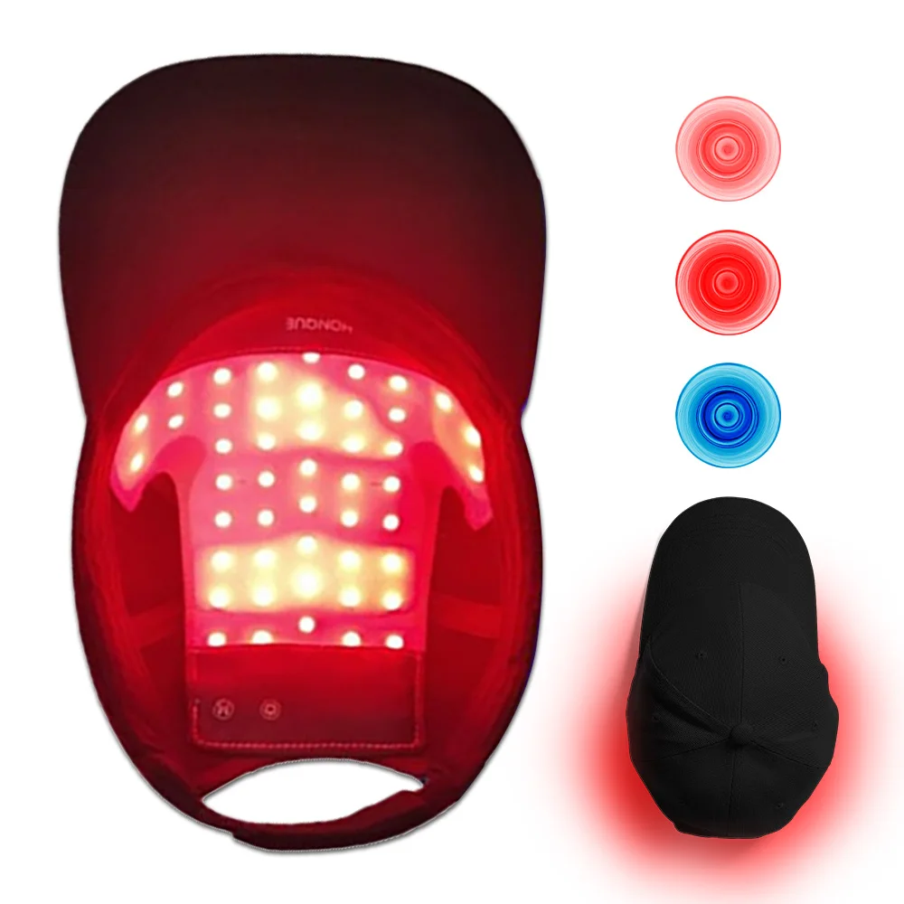 

Электрический светодиодный красный, синий свет, терапевтическая шляпа, массажер для кожи головы, шапочка для роста волос, уход за волосами, устройство для облегчения боли в голове, устройство для восстановления роста волос