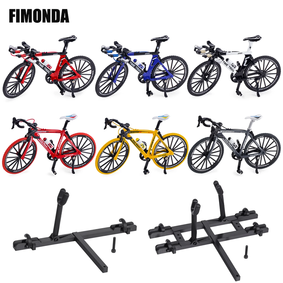 Zinc Alloy 1/10 Scale Simulation Bicycle & Rear Bike Rack Decoration Part for 1/8 1/10 RC Crawler TRX4 FCX10 SCX10 DIY