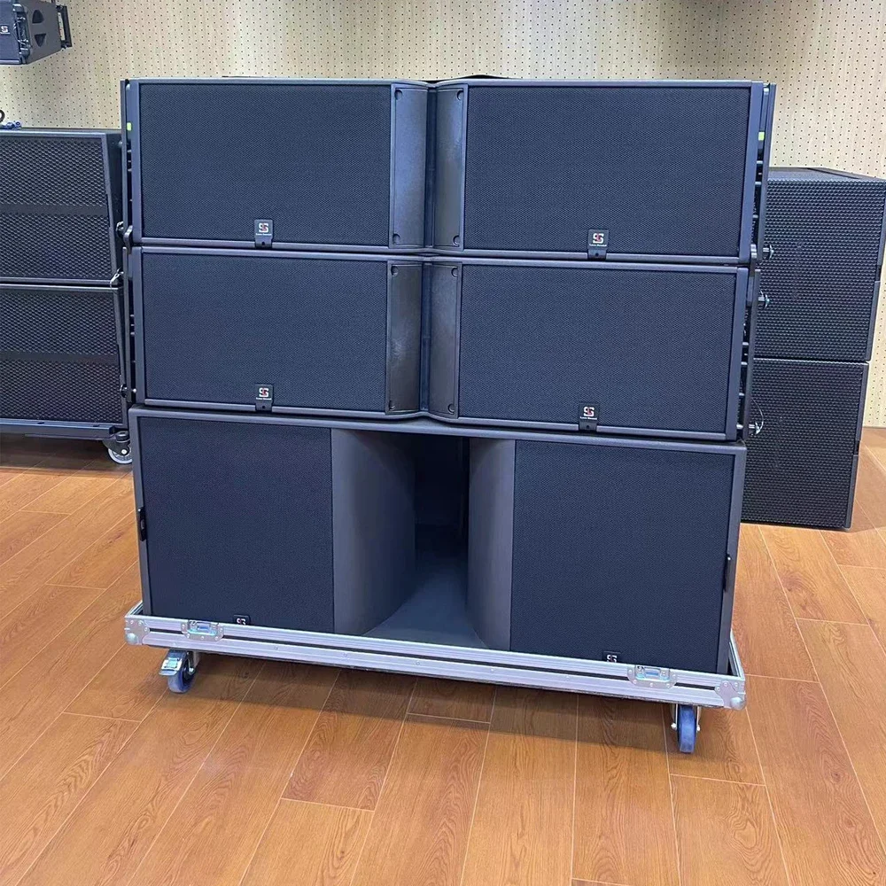 Fabricante de Som Lase K-215, Caixa de Som Line Array de Alta Potência de 3 Vias com Neodímio, Alto-falante de 15 Polegadas e Subwoofer Duplo de 18 Polegadas