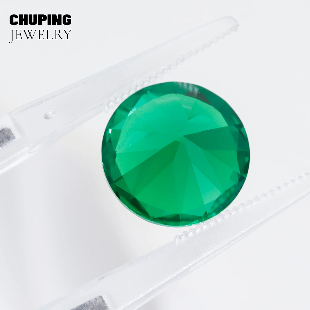 ChuPing Jewelry شكل دائري مختبر تسافوريتي لصنع شهادة AGL المختارة أحجار كريمة ترافوريت مفكوكة