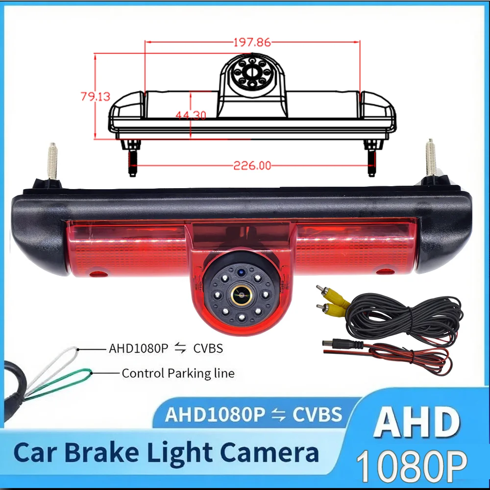 170 Degree Car 3rd Brake Light Rear View Camera Waterproof Night Vision Reverse For Fiat Ducato Peugeot Boxer Citroen Jumper