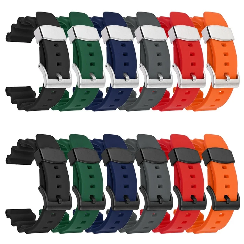 

20mm 22mm High Quality Silicone Watch Strap Replacement for Universal Soft Rubber Waterproof Watch Band Accessories with Tool