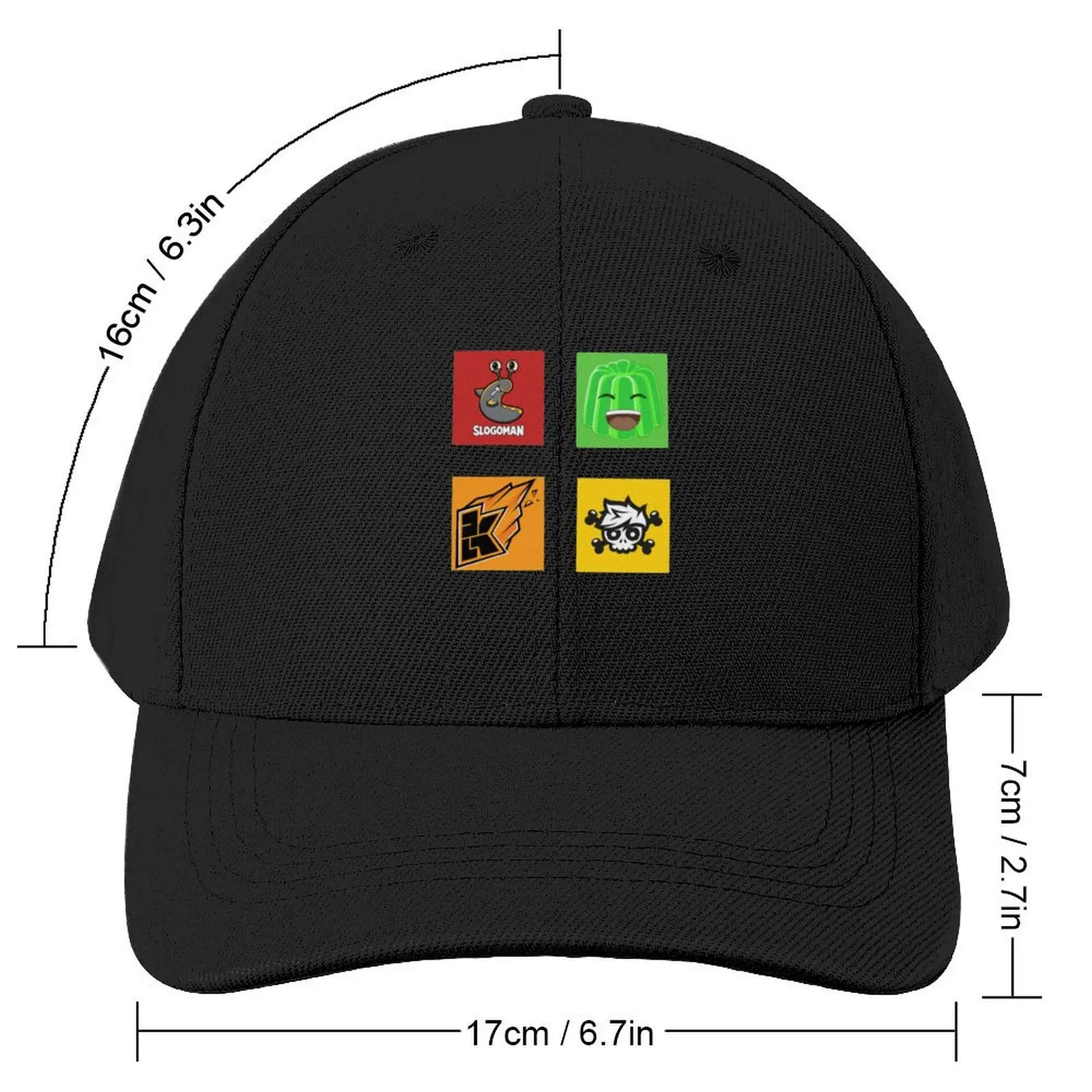 Slogo, Jelly, Crainer and Kwebbelkop Baseball Cap Anime Hat Brand Man cap black Hats Man Women's