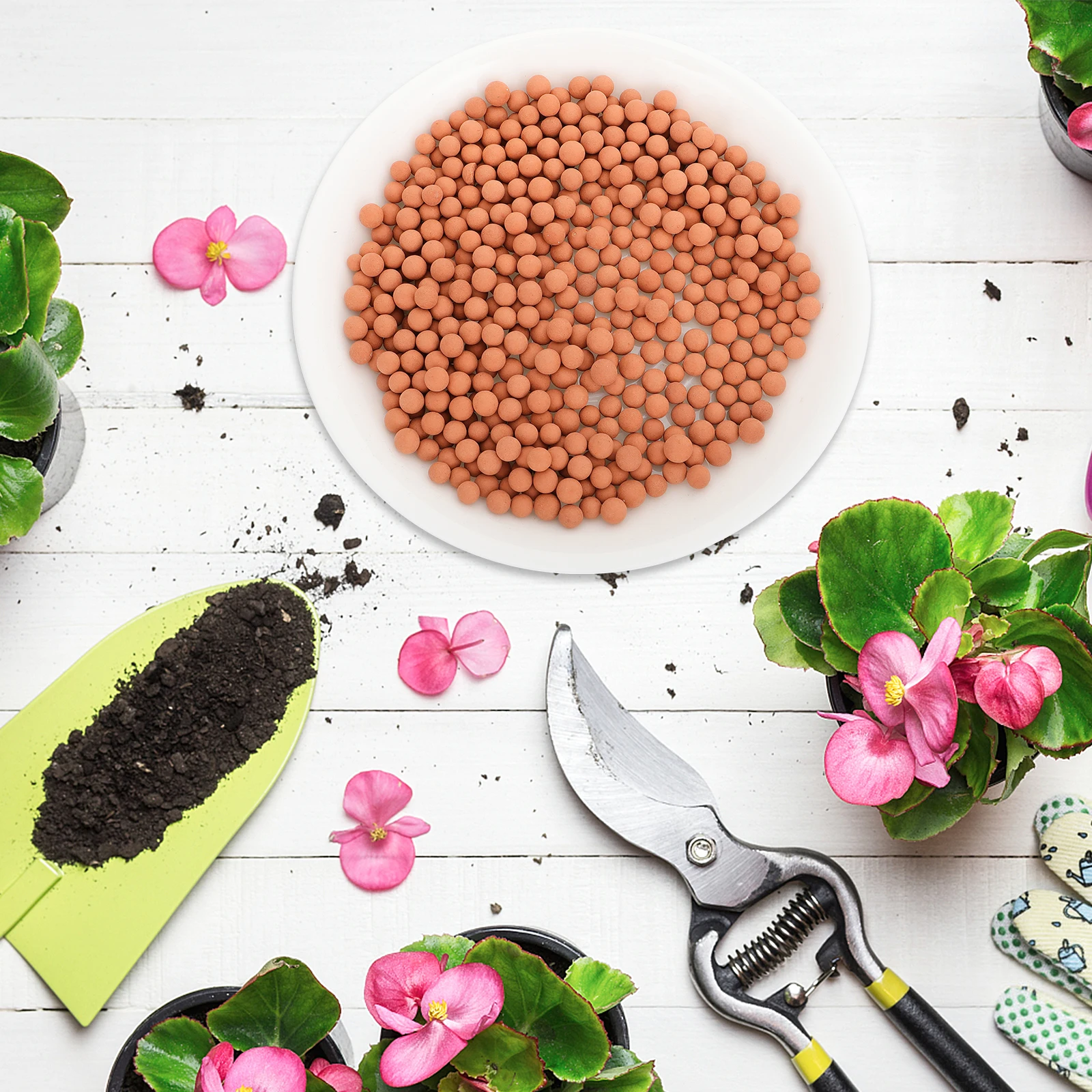 

2 Bags Ceramsite Stone Hydroponic Flower Pot Plants Decor Ceramic Soil Ventilation Water Seepage Prevent Rot Clean