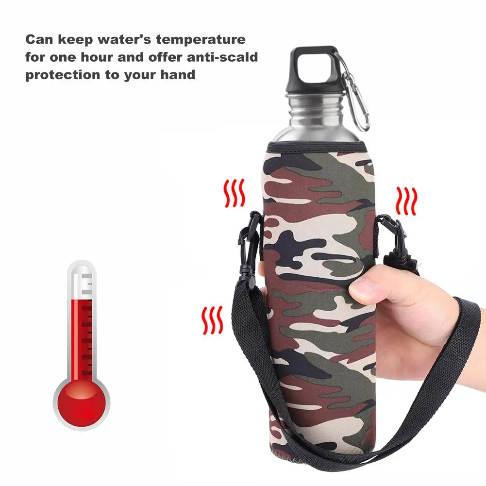 Neoprene Insulator Sleeve for 1L Sport Water Bottle with Strap - Outdoor Tool