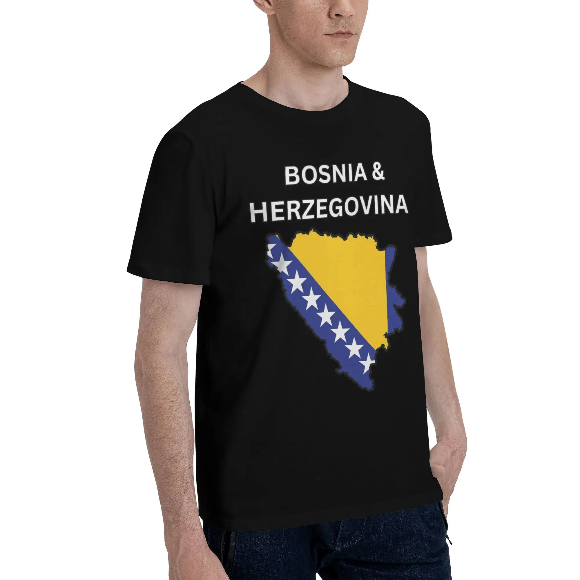 Bosnia and Herzegovina Flag Tee Shirt for Men Women Gift Idea T Shirts  100% Cotton Clothes