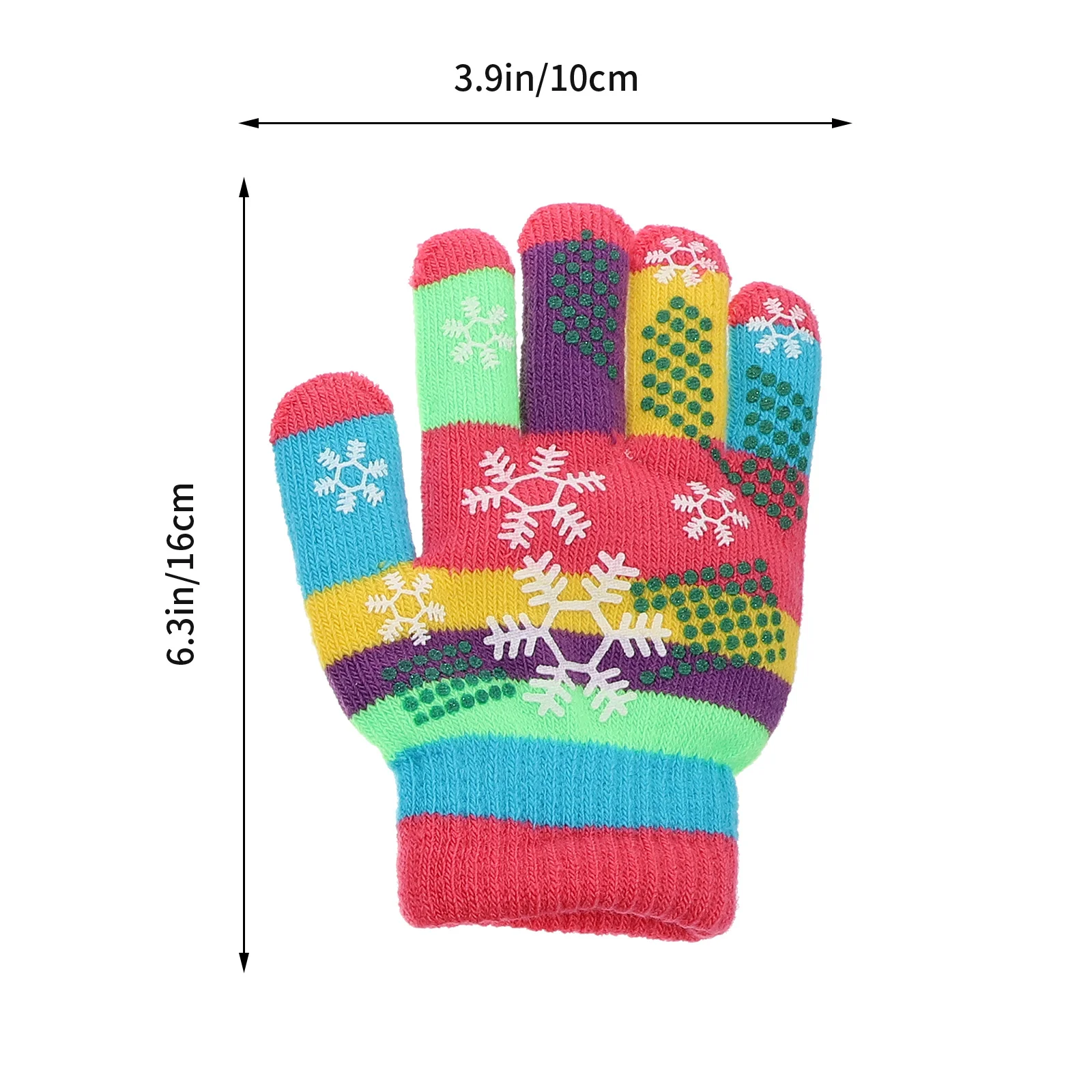 6 أزواج من قفازات الشتاء الدافئة للأطفال قفازات كاملة الأصابع تصميم بسيط للرياضات الخارجية والتزلج والتسلق قفازات مقاومة للبرودة