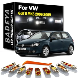 BADEYA 12Pcs Canbus Car LED Interior Map Dome Trunk Light Kit For VW Golf 5 MK5 2006 2007 2008 2009 Vanity Mirror Reading Bulbs