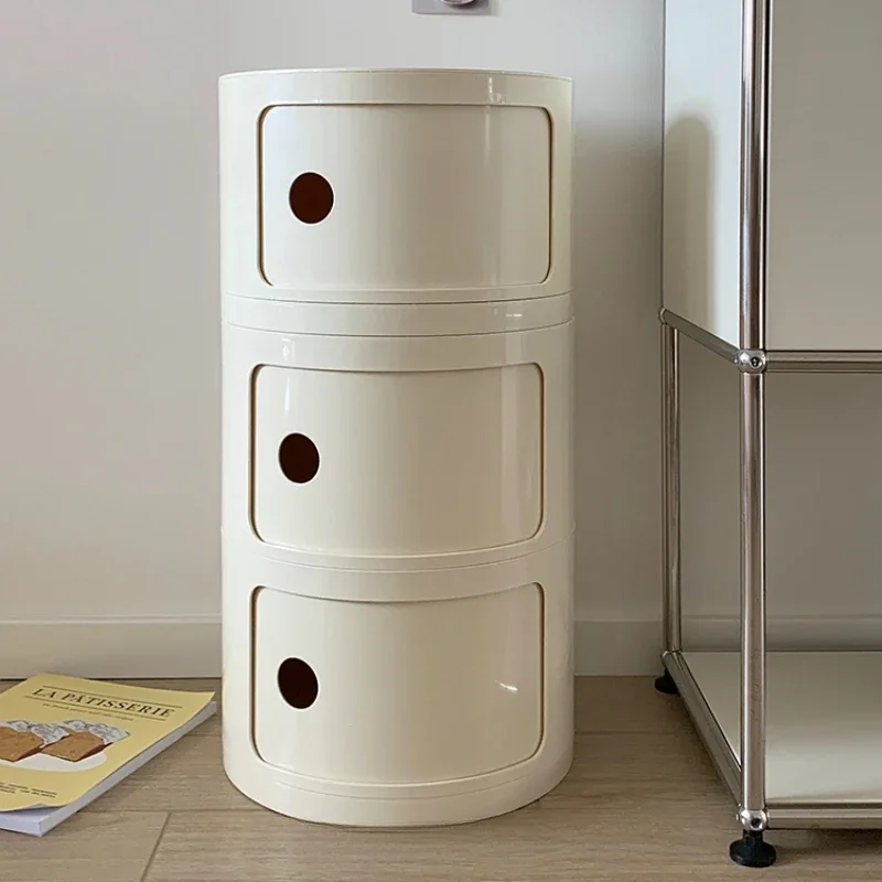 

Nordic Bedside Table Plastic Creative Small Cabinet Modern Simple Circular Storage Side Cabinet Mesita De Noche Night Stand