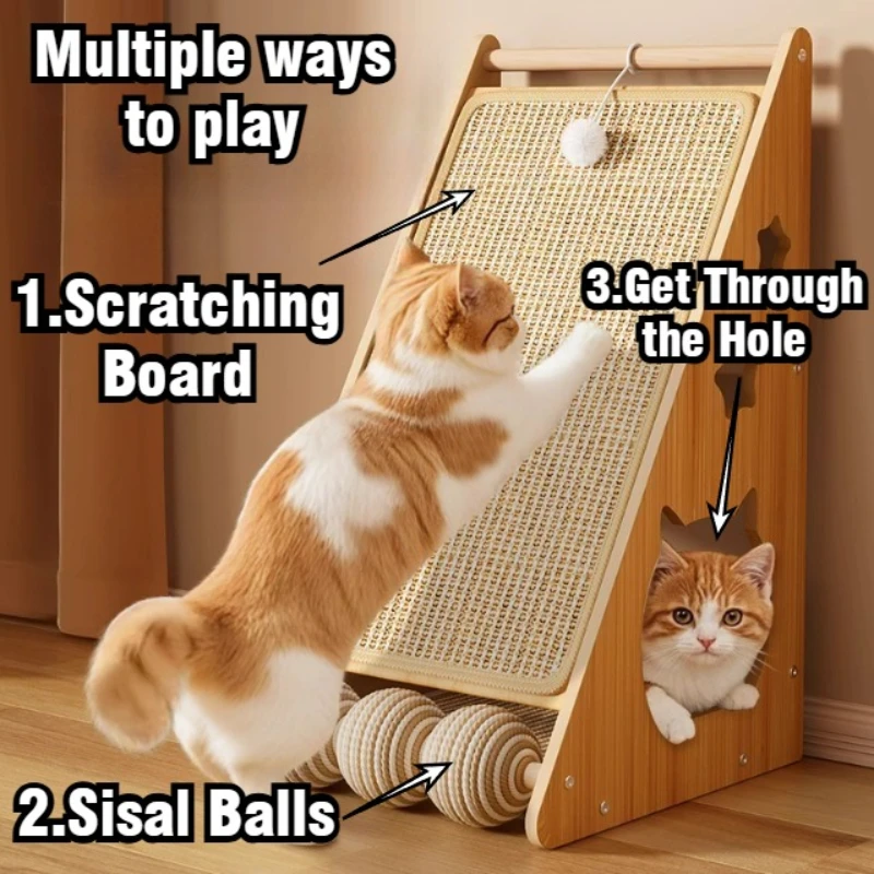 New Vertical Sisal Cat Scratching Board Wear-resistant Cat Toy Ideal Gift for Cats Suitable for All Cats Reinforced Structure