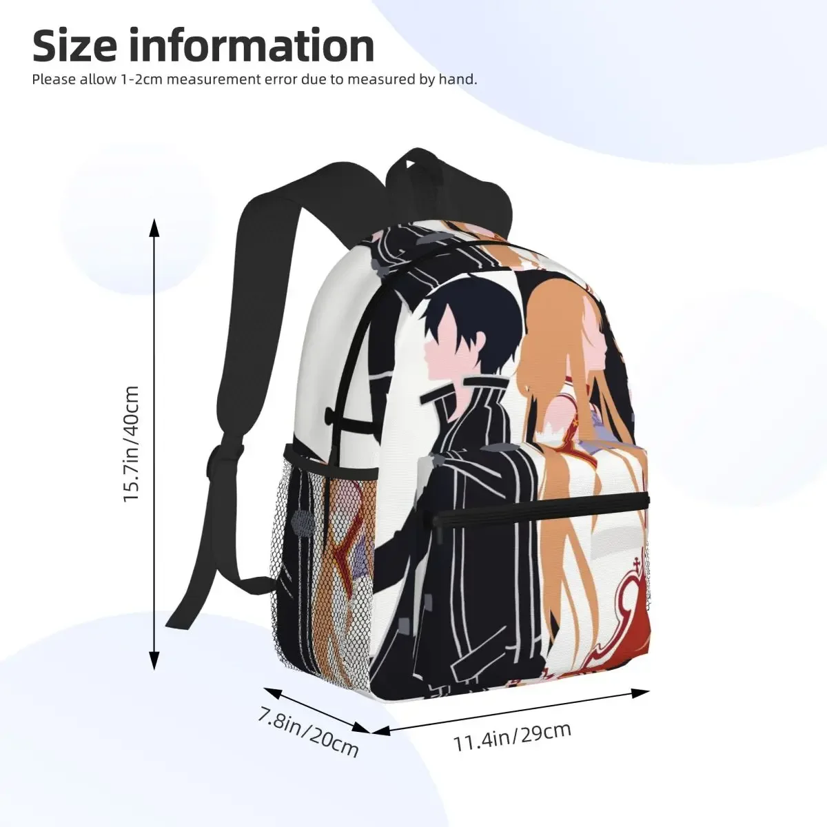 Sword Art Online Student Backpack School Bag Hiking Travel Daypack for Boys Girls Fashion Bookbag Shoulder Bags