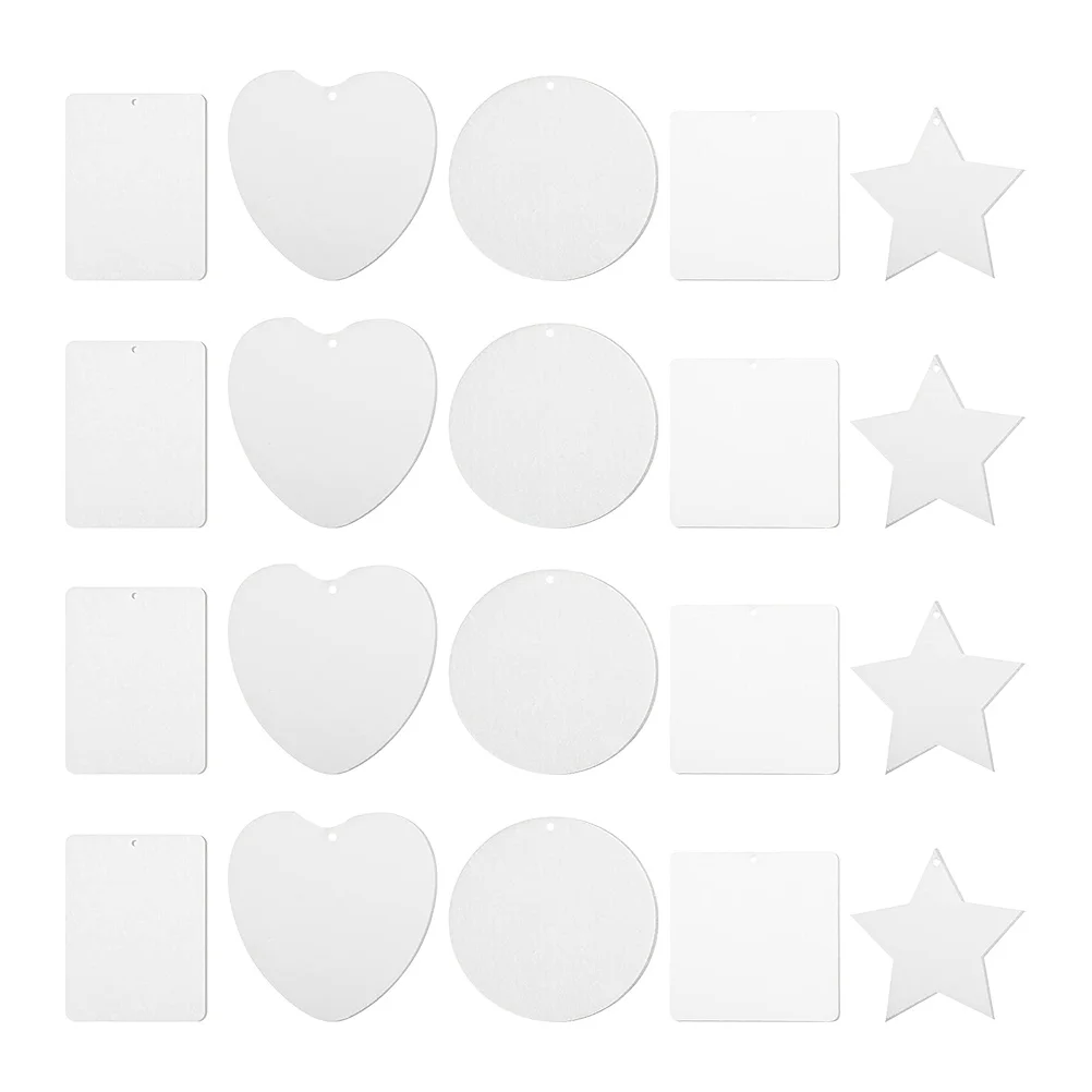 40 Pcs Felt Sublimation Blanks DIY Aromatherapy Sheets Car Air Freshener Hanging Scented Slice Home Bedroom Closet Garage