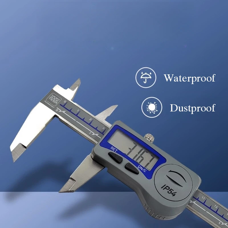 Calibro digitale originale TESA marrone e Sharpe, gamma 0-150 mm/0-200 mm, impermeabile, antipolvere, risoluzione 0,01 mm