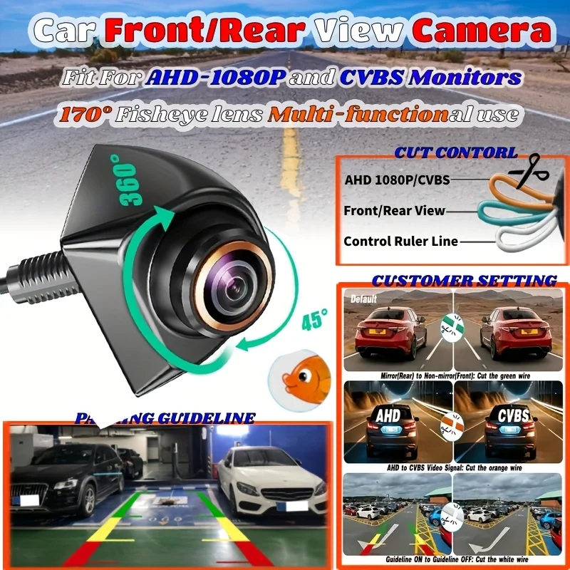 camera-automotiva-olho-de-peixe-universal-com-borda-dourada-camera-de-re-com-visao-frontal-e-traseira-carcaca-de-metal-para-suv-rv-van-e-caminhonete