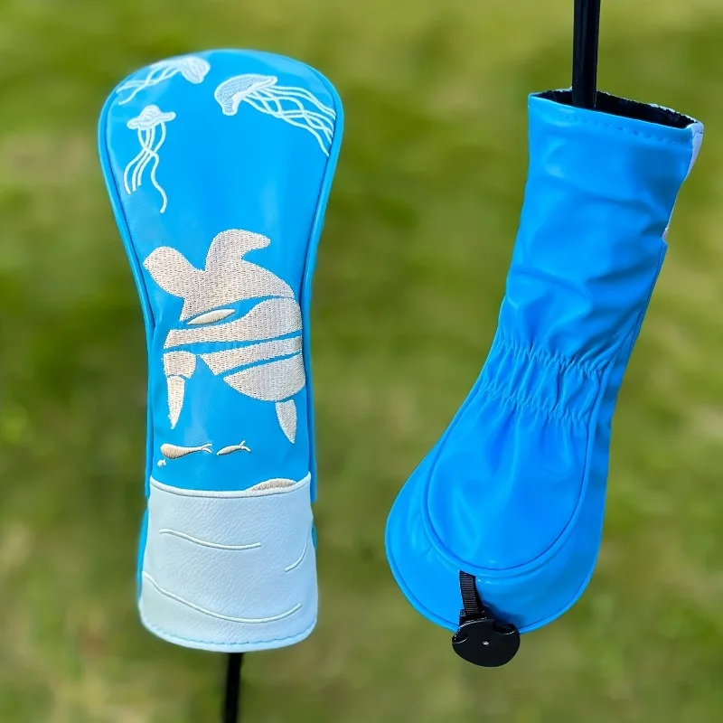 Blue Turtle Design Golf Club Head Cover, PU Material, Durable Club Protective Cover, Scratch Resistant Protective Accessories image 5